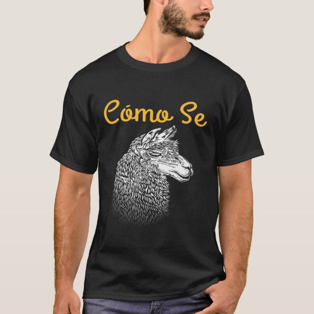 Como Se Llama  Llama Alpaca Lover T-Shirt (Front)