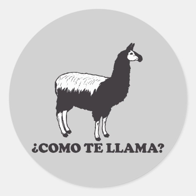 Como Te Llama Classic Round Sticker (Front)