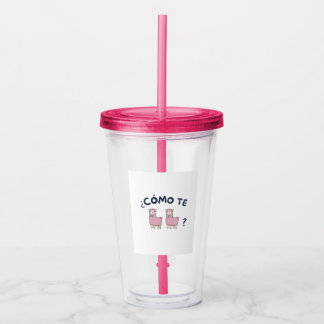 Cómo te llamas acrylic tumbler
