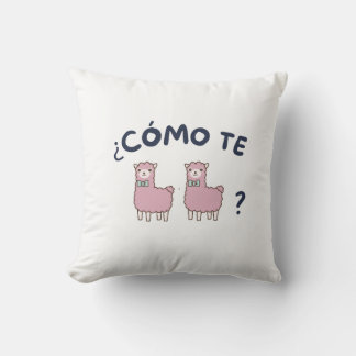 Cómo te llamas throw pillow