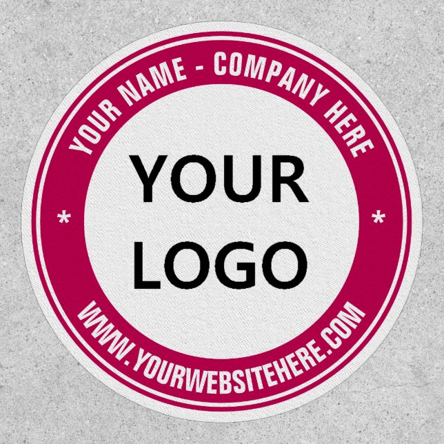 Comoany Logo Name Website Business Patch Template (Front)