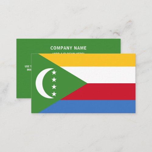 Comorian Flag Flag of Comoros Business Card