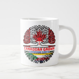 Comoros Comorian Canadian Canada Tree Roots Flag Giant Coffee Mug