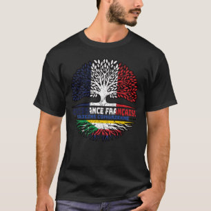 Comoros Comorian French France Tree Roots Flag T-Shirt