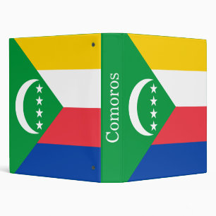 Comoros Flag 3 Ring Binder