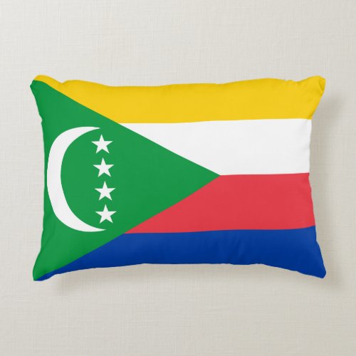 Comoros Flag Accent Pillow