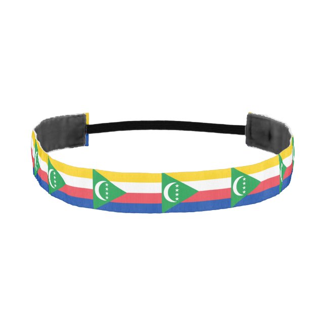 Comoros Flag Athletic Headband (Front)
