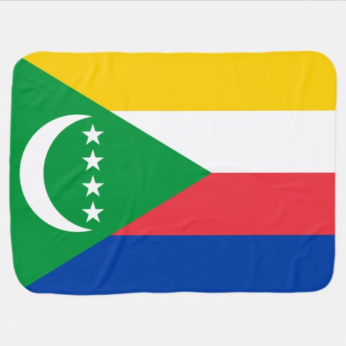 Comoros Flag Baby Blanket