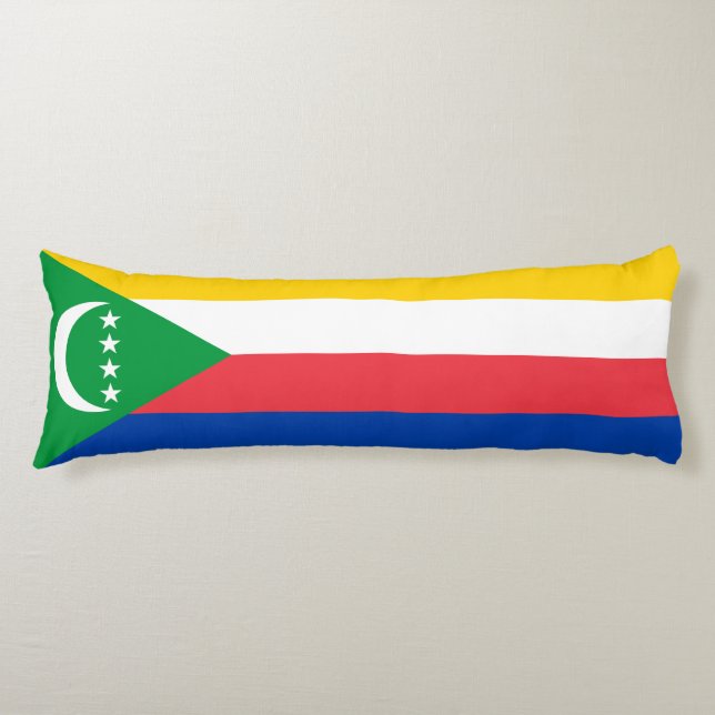 Comoros Flag Body Pillow (Front)