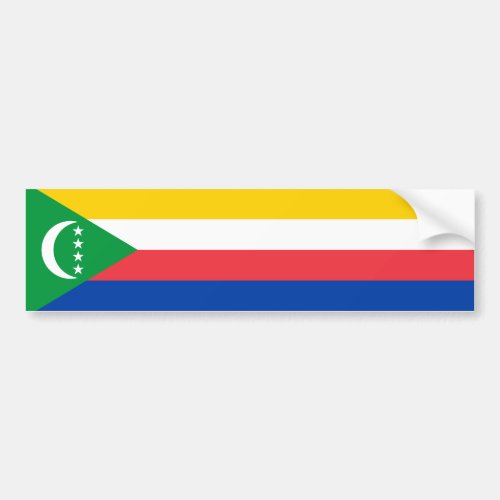 Comoros Flag Bumper Sticker