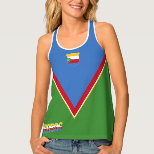 Comoros Flag Colors Delightful Patriotic Tank Top