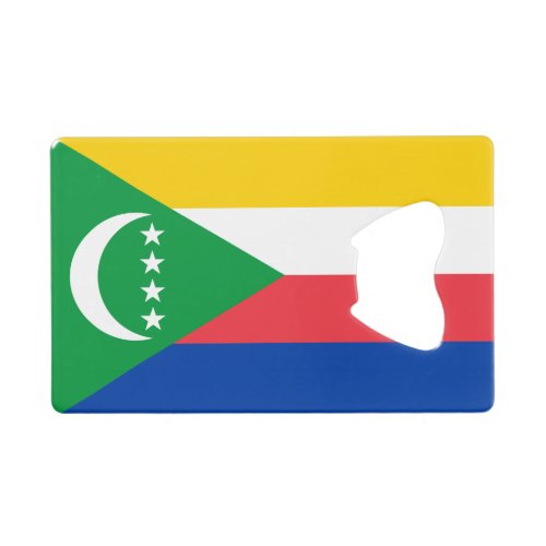 Comoros Flag Credit Card Bottle Opener