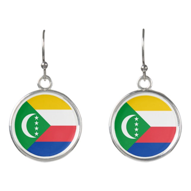 Comoros Flag Earrings (Front)