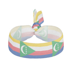 Comoros Flag Elastic Hair Tie