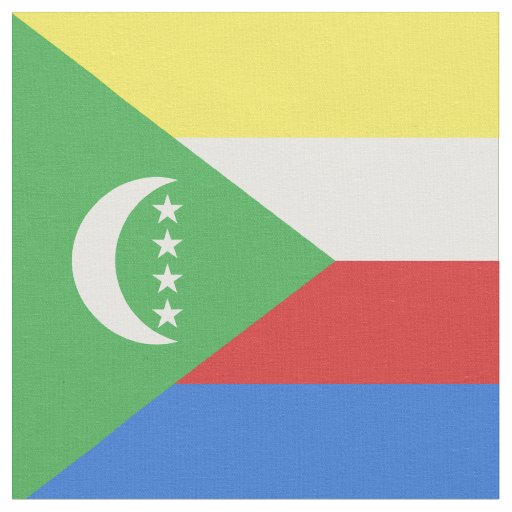 Comoros flag fabric