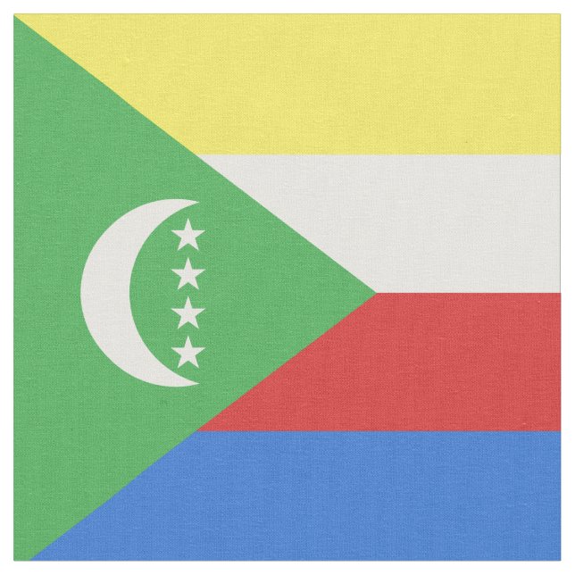 Comoros flag fabric (Close Up)