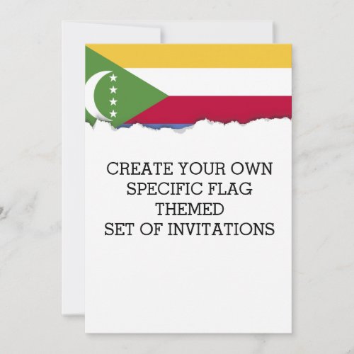 Comoros flag invitation