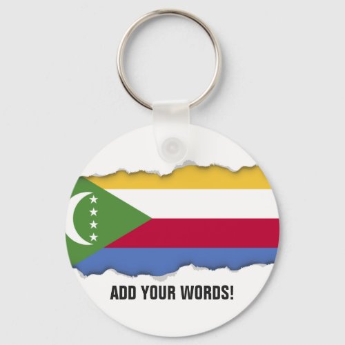 Comoros flag keychain