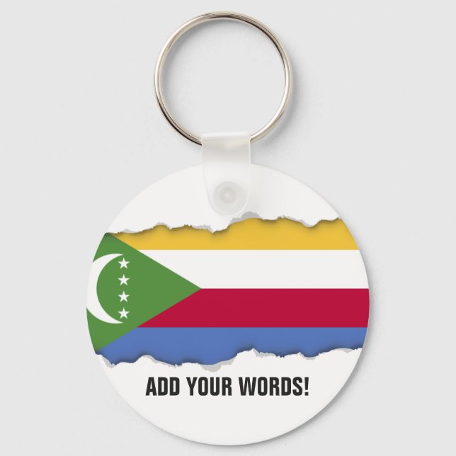 Comoros flag keychain (Front)