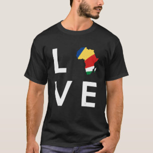 Comoros Flag Love Africa Continent Silhouette for T-Shirt