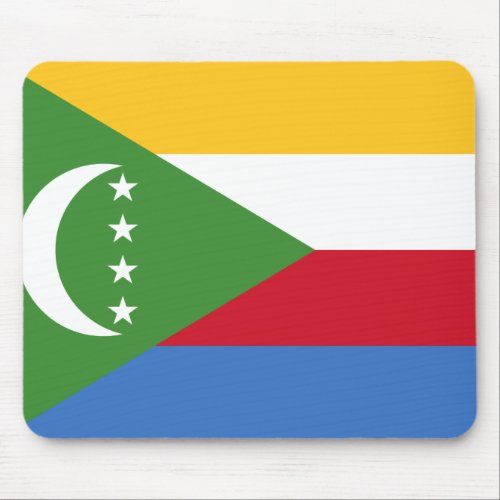 Comoros Flag Mouse Pad