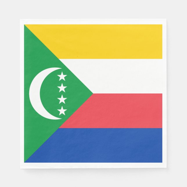 Comoros Flag Napkins (Front)