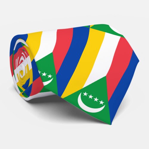 Comoros Flag Neck Tie