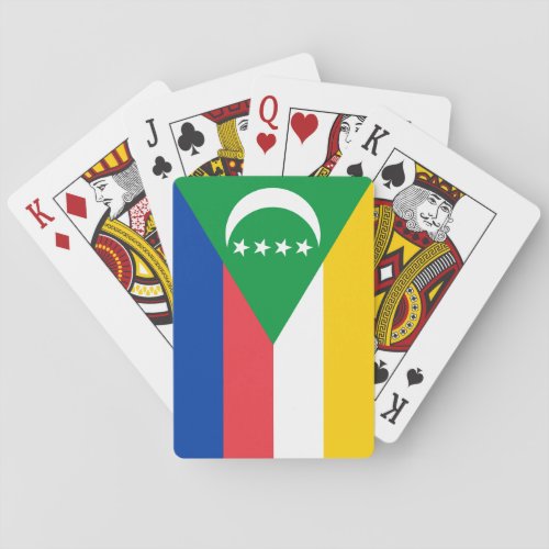 Comoros Flag Poker Cards