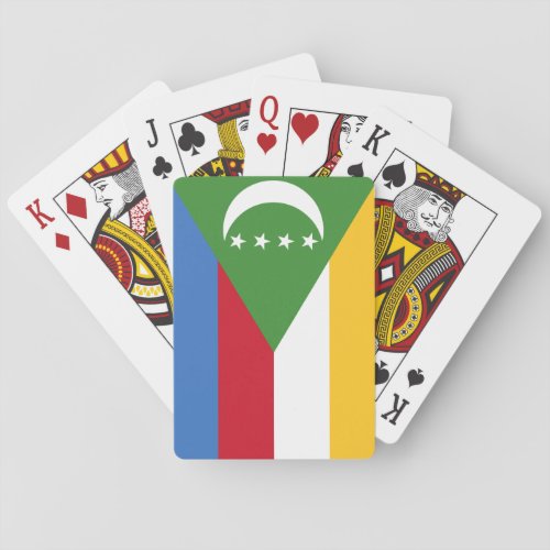 Comoros Flag Poker Cards