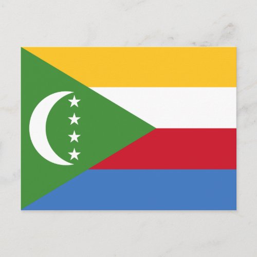 Comoros Flag Postcard