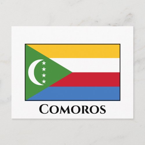 Comoros Flag Postcard