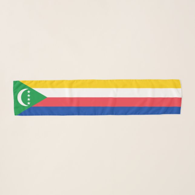 Comoros Flag Scarf (Front (Horizontal))