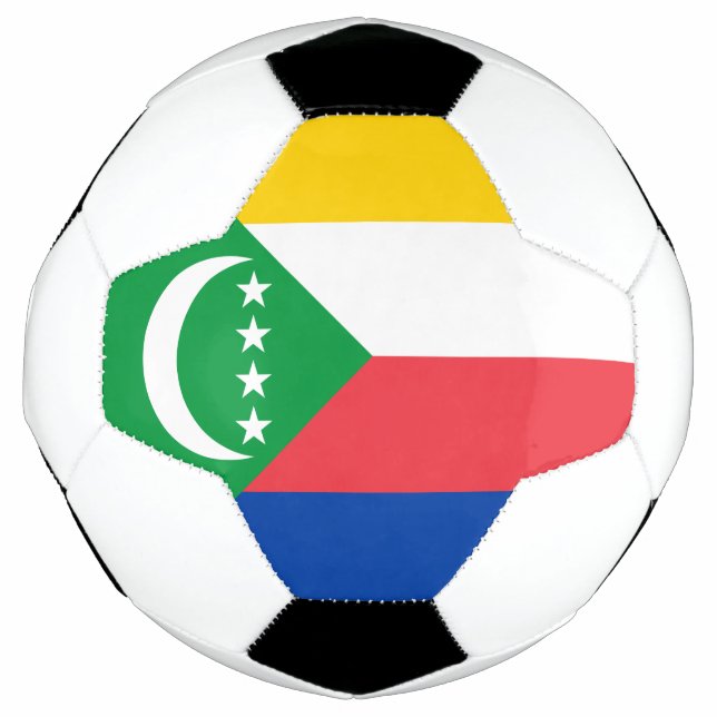 Comoros Flag Soccer Ball (Front)