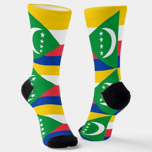 Comoros Flag Socks