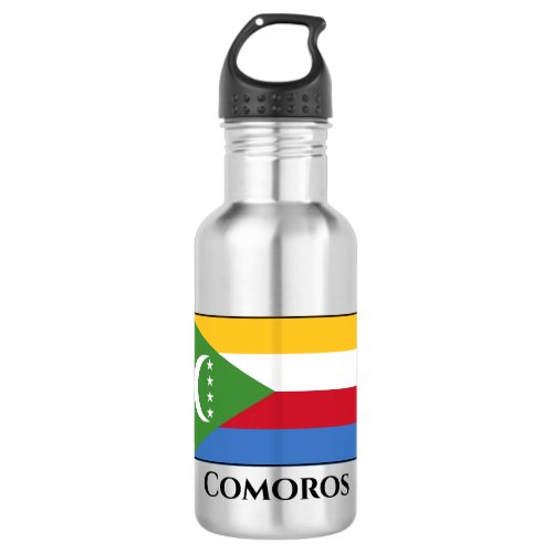 Comoros Flag Stainless Steel Water Bottle