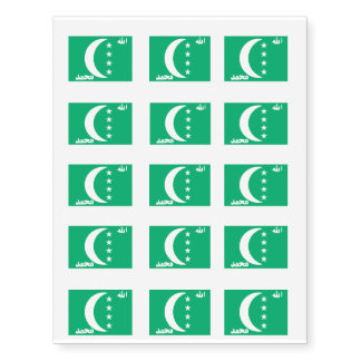Comoros - Flag Temporary Tattoos