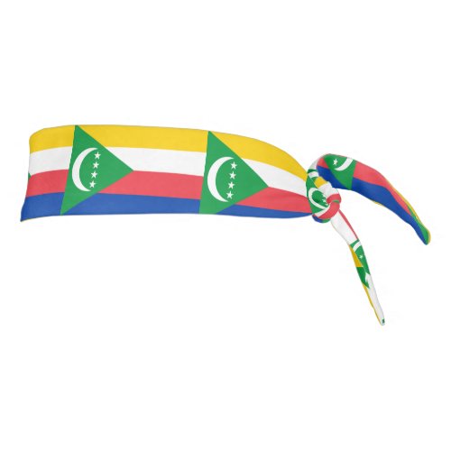 Comoros Flag Tie Headband