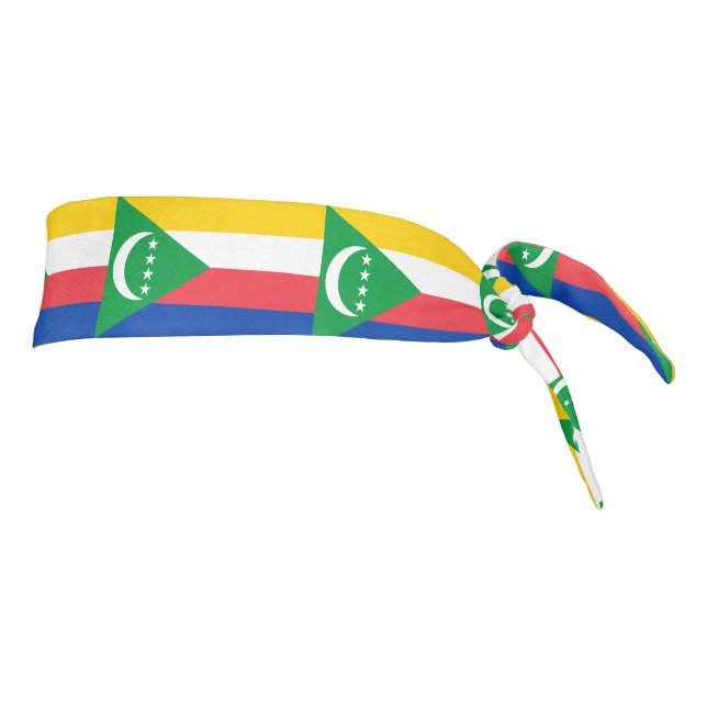 Comoros Flag Tie Headband (Rotate 90)