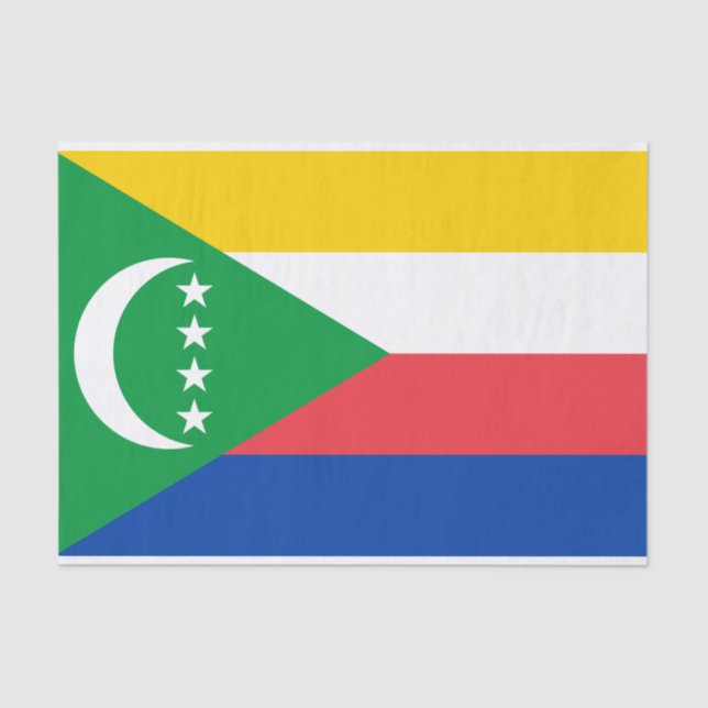 Comoros Flag Tissue Paper (Front)