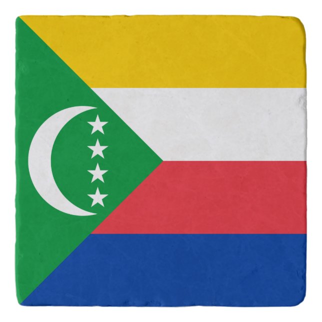 Comoros Flag Trivet (Front)