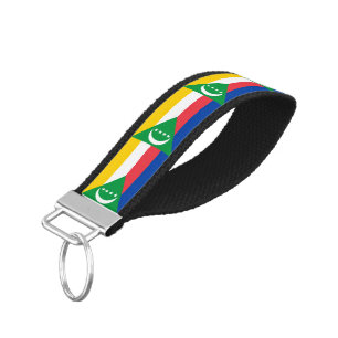Comoros Flag Wrist Keychain