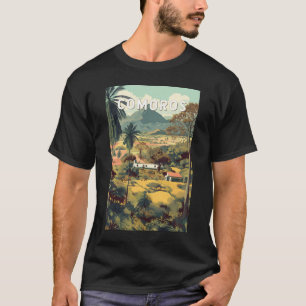 Comoros Illustration Travel Art Vintage T-Shirt