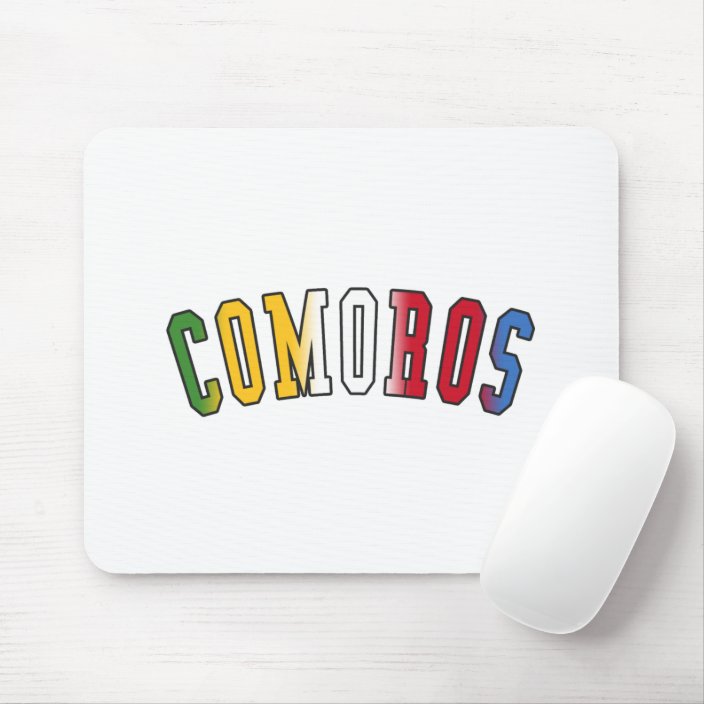 Comoros in National Flag Colors Mousepad