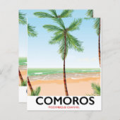 Comoros island vacation poster. (Front/Back)
