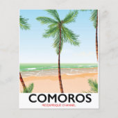 Comoros island vacation poster. (Front)