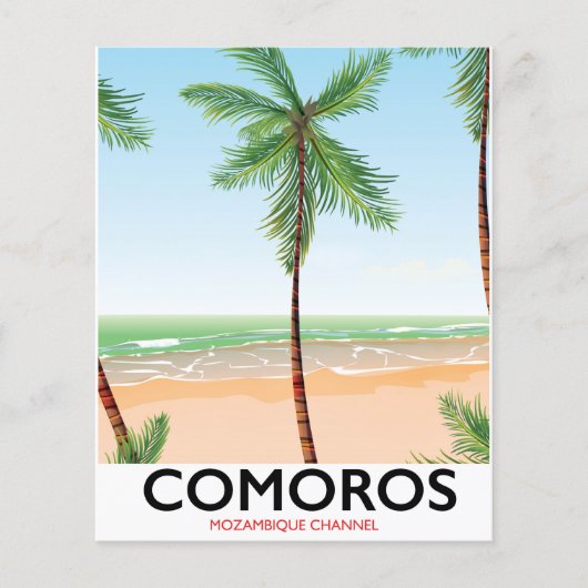 Comoros island vacation poster. (Front)