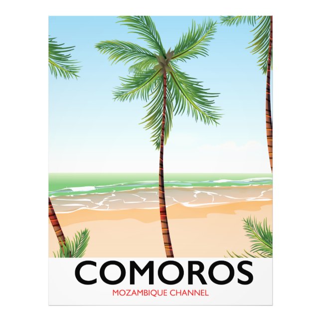 Comoros island vacation poster. photo print (Front)