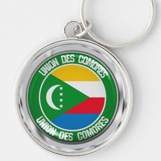 Comoros Round Emblem Keychain (Front)