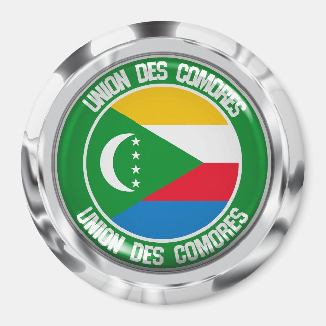 Comoros Round Emblem Magnet (Front)