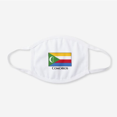 Comoros White Cotton Face Mask